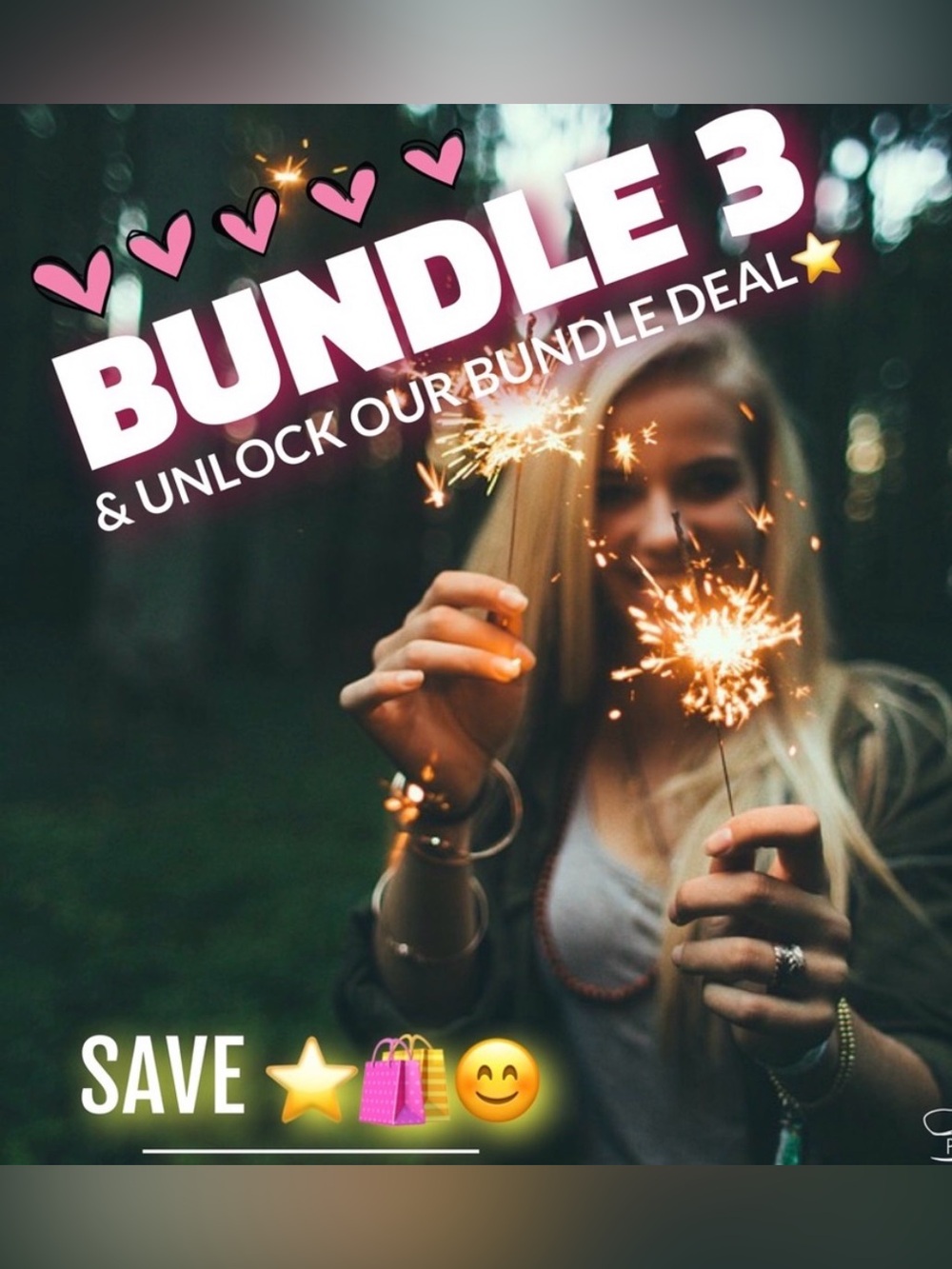 Bundle 3 items get 15% off! 😁👍♥️